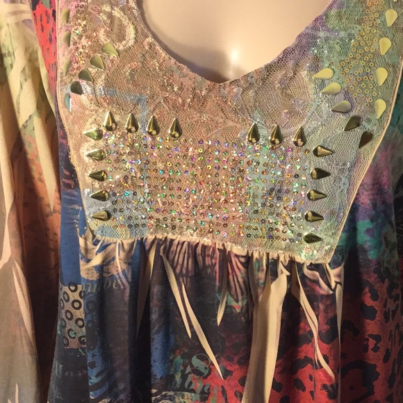 CM by AMOUR Multicolor stretchy sequin top… - Picture 2 of 5